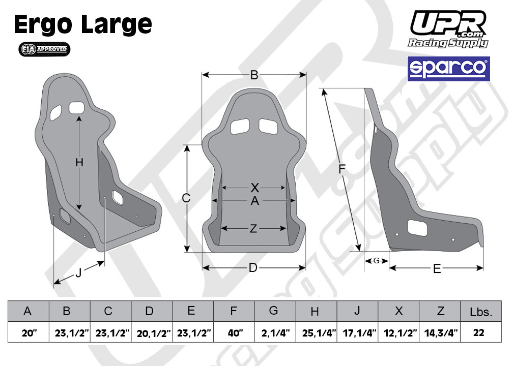 Sparco Ergo Seat at the Best Prices Racing Supply